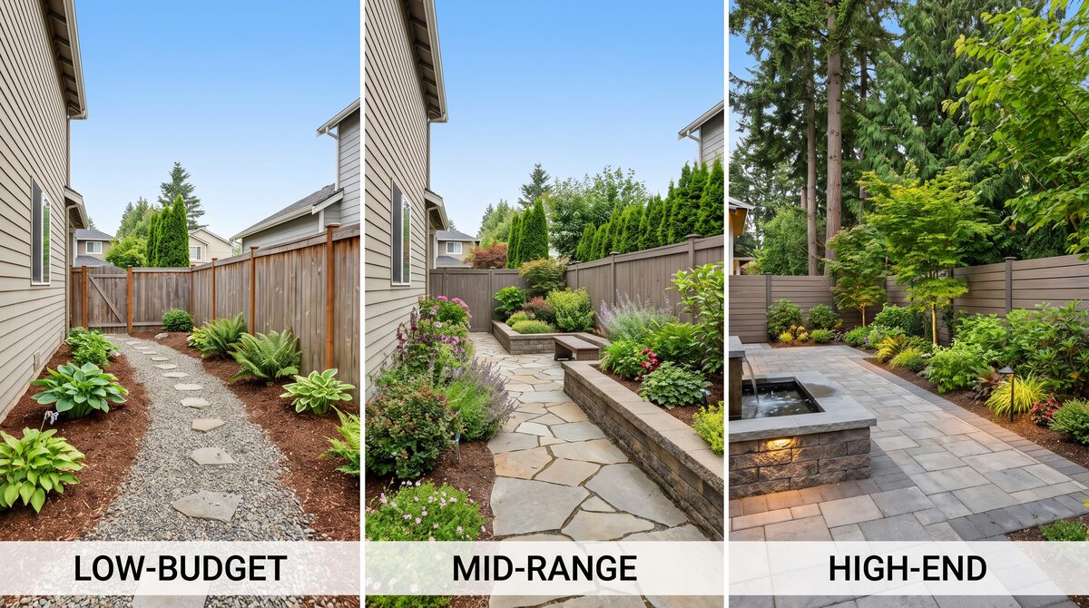 3 Different Price Points For The Ultimate Side Yard Makeover - Shrubhub