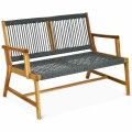2-Person Patio Acacia Wood Yard Bench image