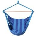 4 Color Deluxe Hammock Rope Chair Porch Yard Tree Hanging Air Swing Outdoor-Blue image