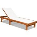 Solid Wood Back Adjustable Patio Lounge Chair image