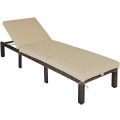 Outdoor Rattan Adjustable Cushioned Chaise image