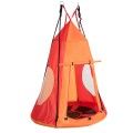 Kids Hanging Chair Swing Tent Set-Orange image