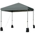 8'x8' Outdoor Pop up Canopy Tent w/Roller Bag-Gray image
