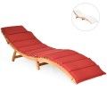Folding Eucalyptus Outdoor Patio Lounge Chair image