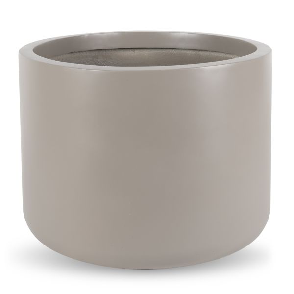 14.5"H x 19.5"W x 19.5"L, Cedar Gray Cylinder Fiberglass Pot image