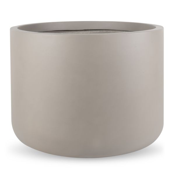 17"H x 23.5"W x 23.5"L, Cedar Gray Cylinder Fiberglass Pot image