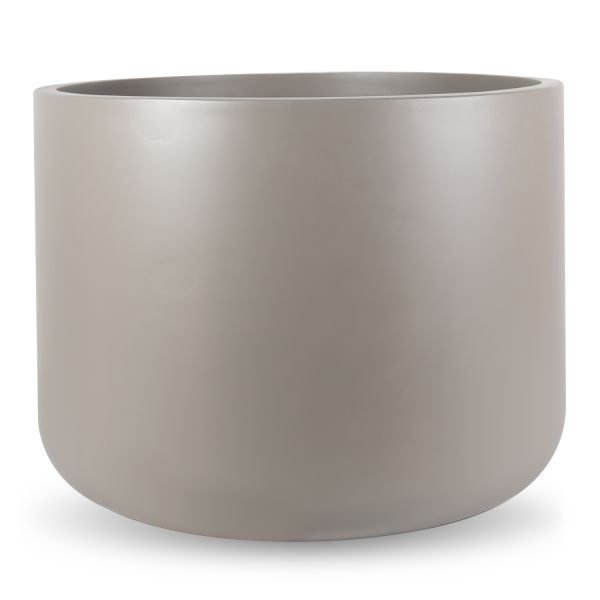 20"H x 27.5"W x 27.5"L, Cedar Gray Cylinder Fiberglass Pot image