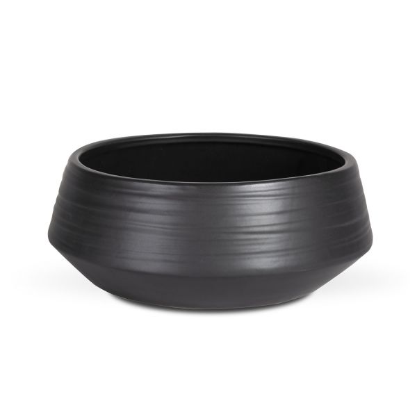 4"H Black Ceramic Bowl image
