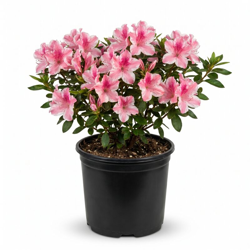 Encore Debutante Azalea Plant With Pink And White Blooms image