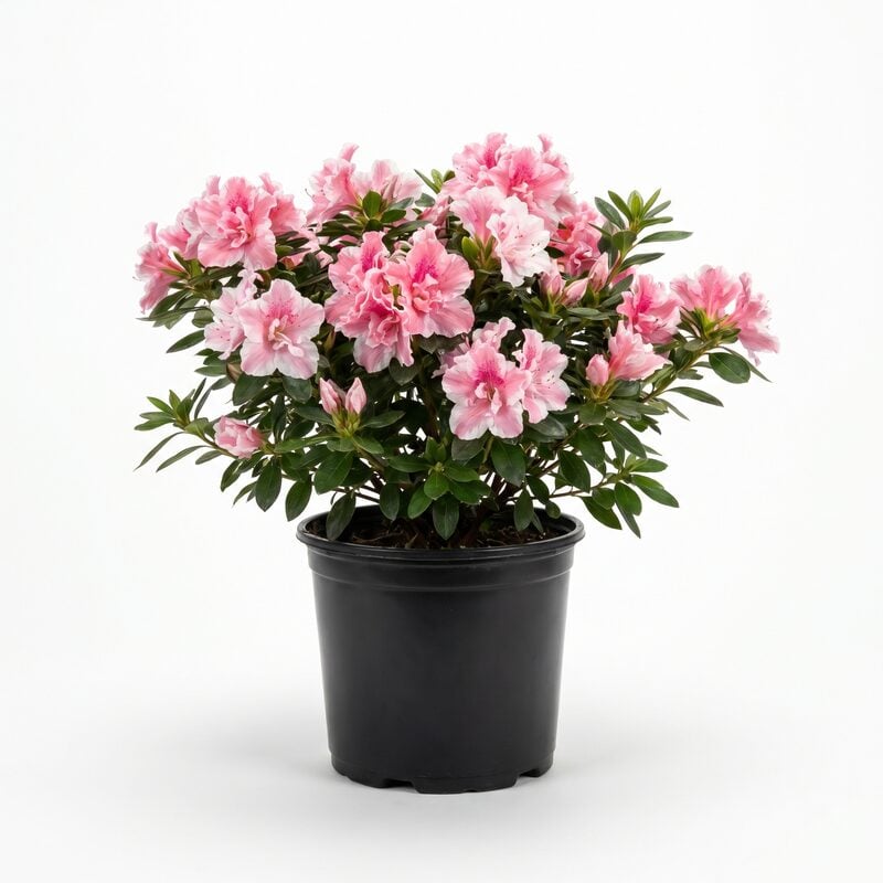 Encore Carnation Azalea Plant With Pink And White Blooms image