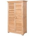 63" Tall Wooden Garden Storage Shed in Shutter Design image