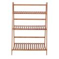 3 Tiers Outdoor Stand Bamboo Flower Pot Shelf image