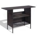 Outdoor Patio Rattan Bar Counter Table image