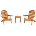 3 Pcs Adirondack Chair Set W/ Widened Armrest image