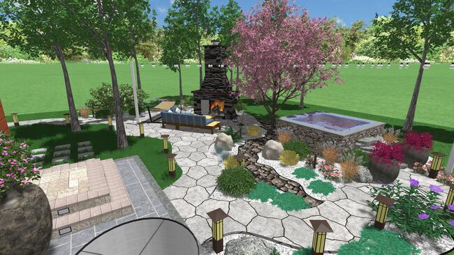 Beautiful backyard design