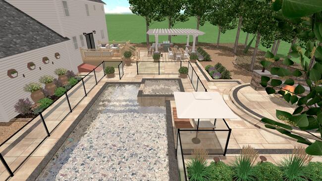 Beautiful backyard design