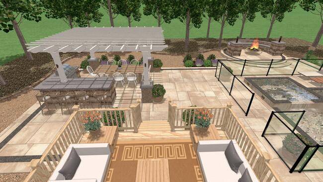 Beautiful backyard design