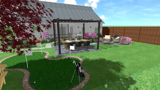 Beautiful backyard design