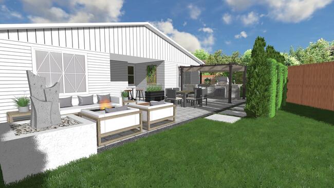 Beautiful backyard design