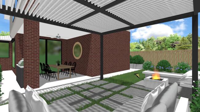 Beautiful backyard design